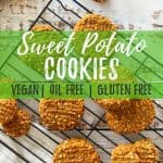 sweet potato cookies PIN with text overlay.