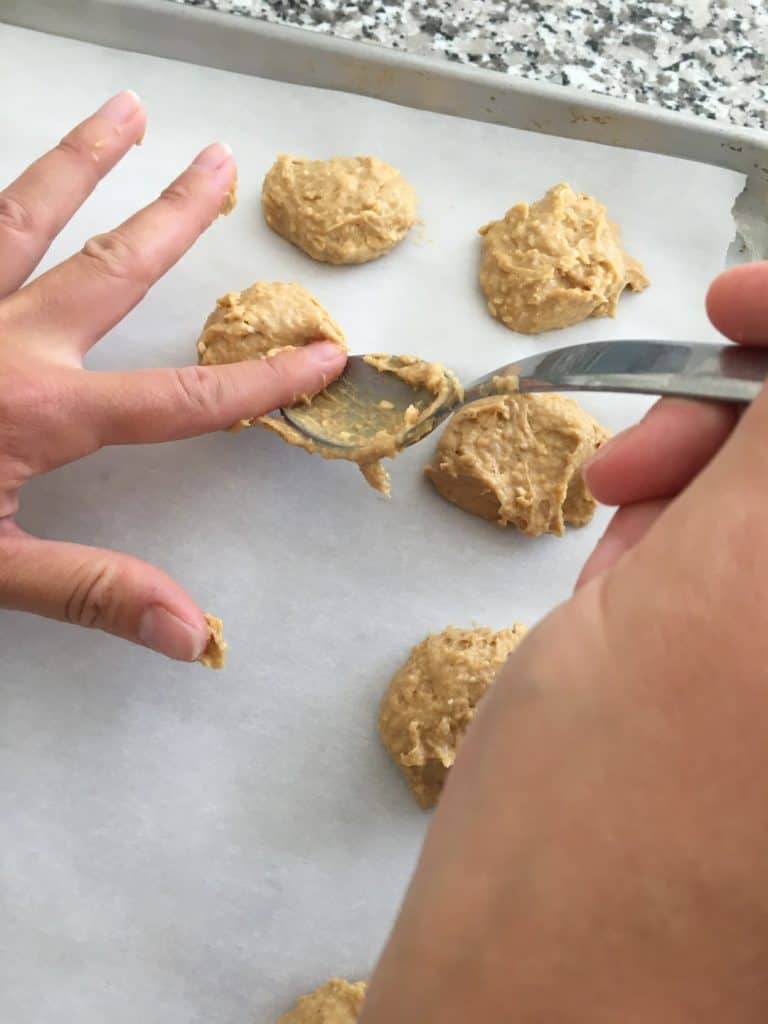 Making chickpea cookies