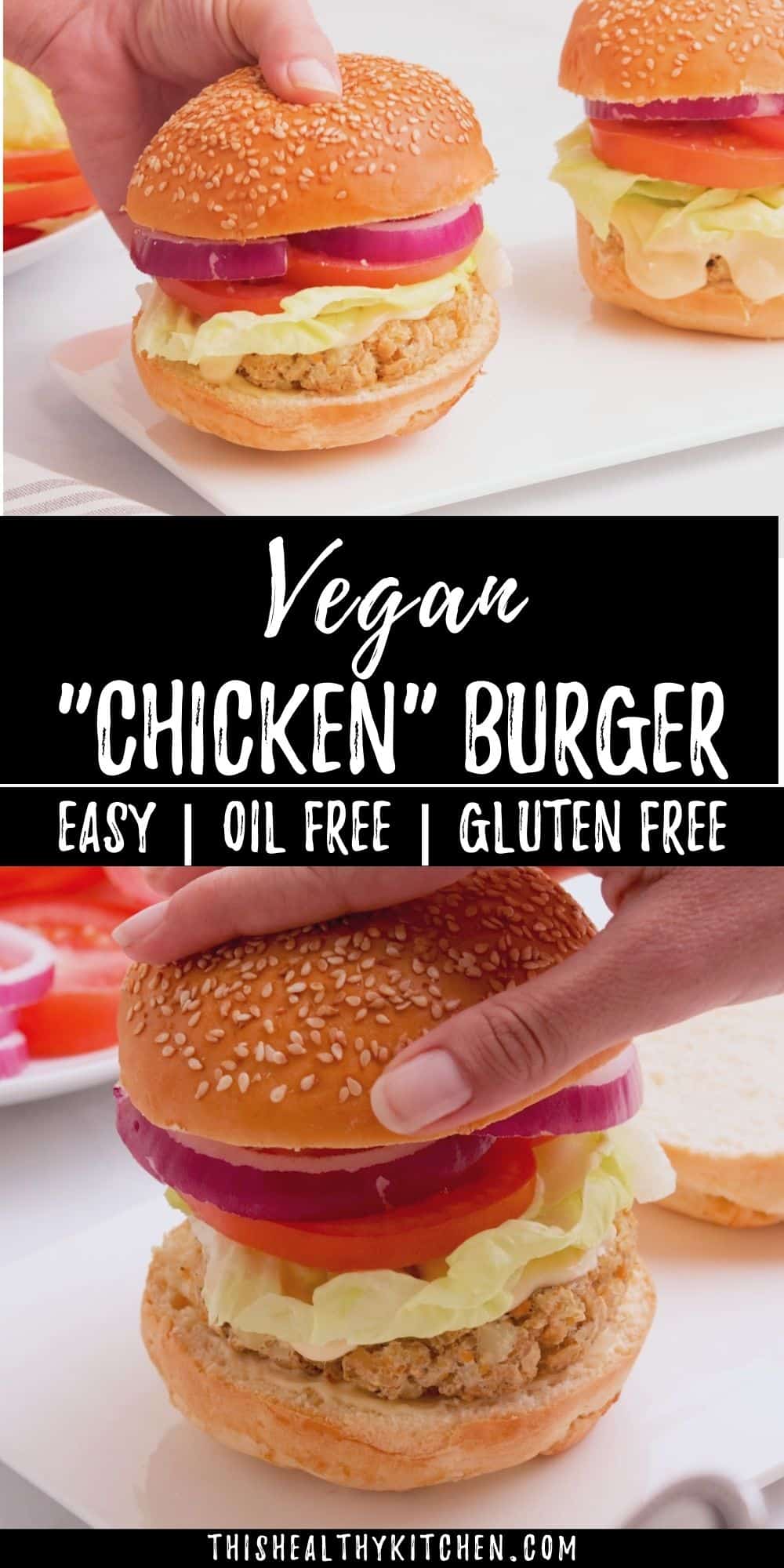 Vegan Chicken Burgers [GF + Oil Free] This Healthy Kitchen