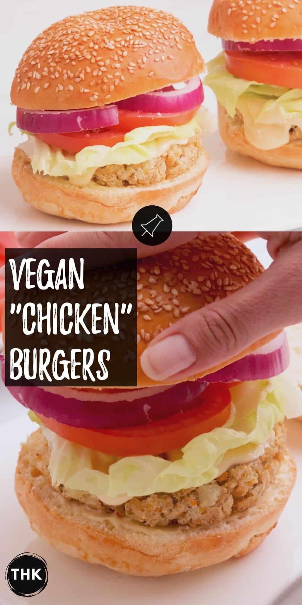 Vegan Chicken Burgers [GF + Oil Free] This Healthy Kitchen