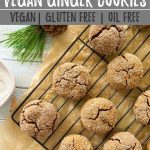vegan ginger cookies PIN with text overlay.