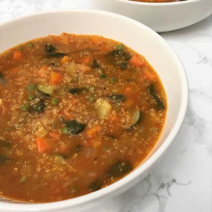 Instant Pot Vegetable Quinoa Soup in bowls