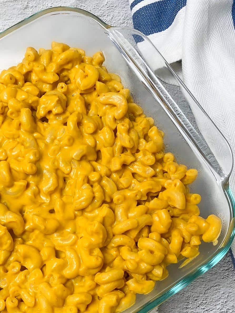 mac and cheese in baking dish