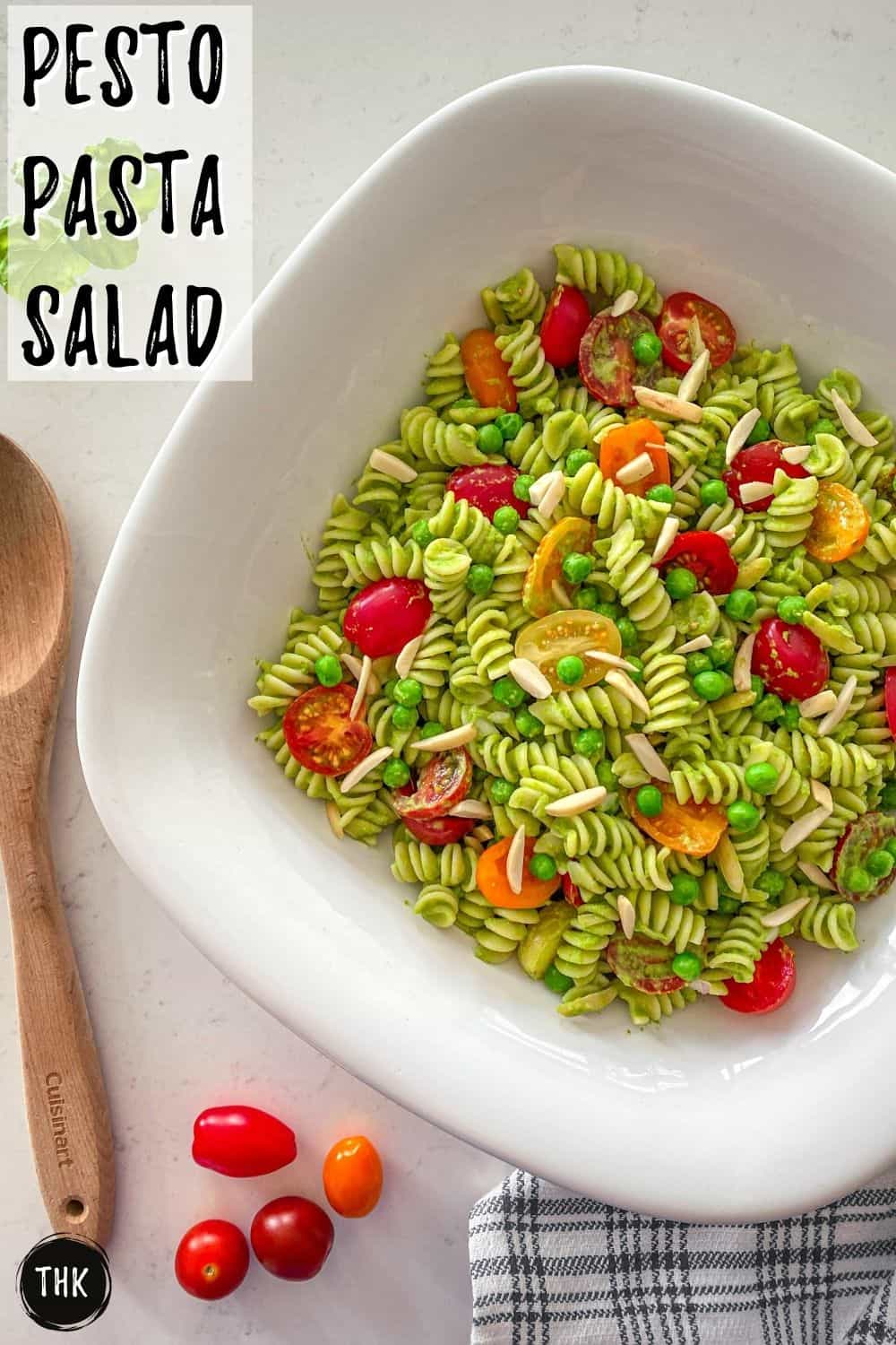 Vegan Pesto Pasta Salad [No Oil] This Healthy Kitchen