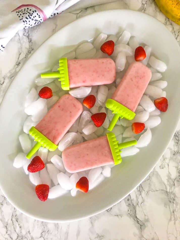 tray of popsciles over ice