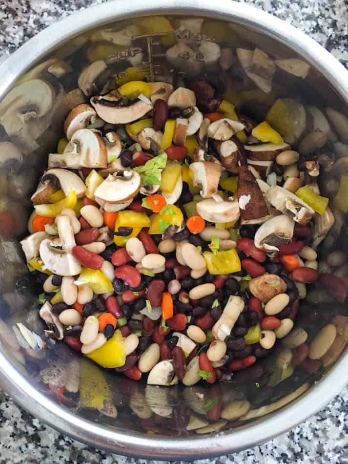 veggies and beans in instant pot