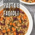 pasta e fagioli PIN with text overlay.