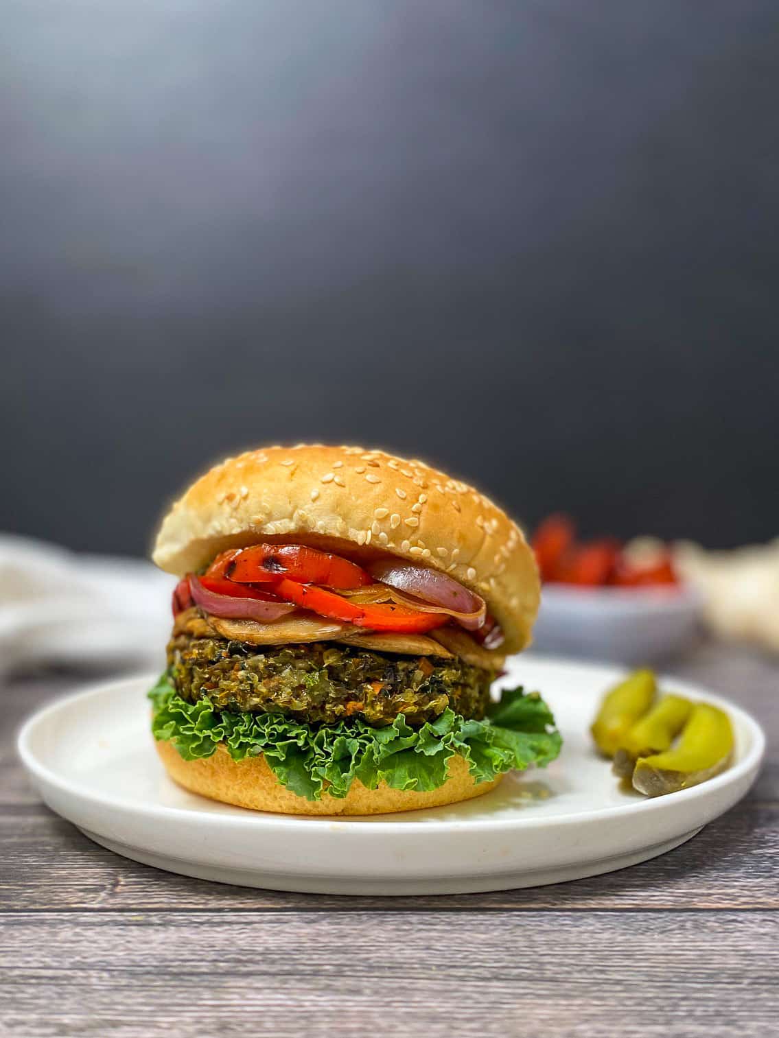 Mushroom Risotto Burger [Oil Free] This Healthy Kitchen