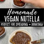 healthy nutella PIN with text overlay.