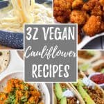 vegan cauliflower recipes pin