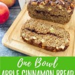 apple bread PIN image with text overlay
