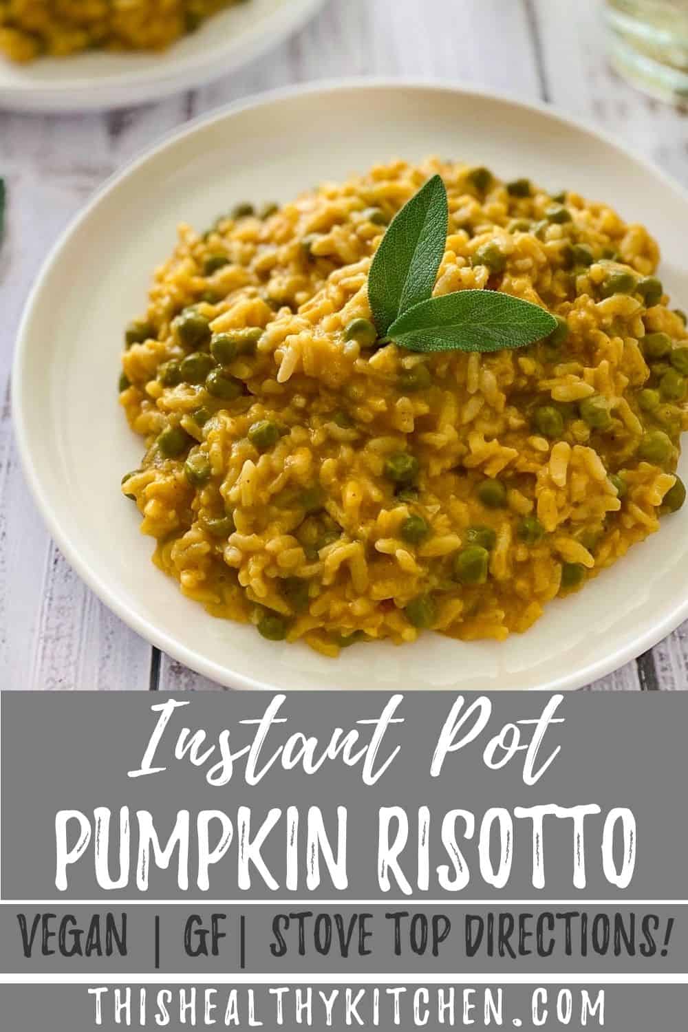 Vegan Pumpkin Risotto [Instant Pot or Stove Top] This Healthy Kitchen