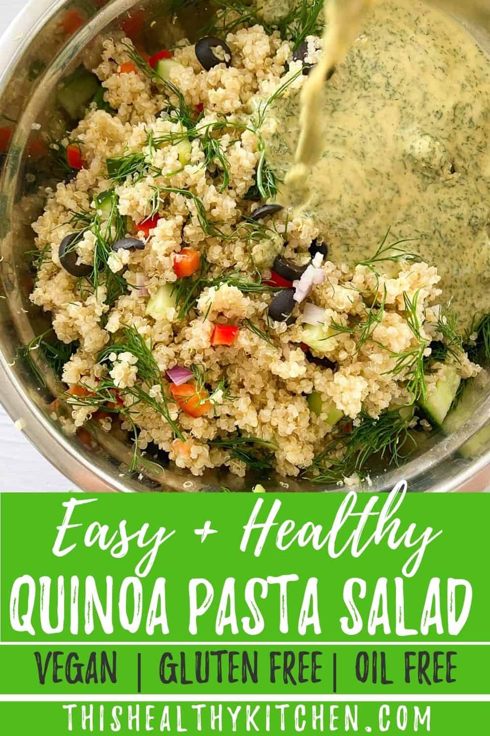 Quinoa Pasta Salad [Healthy + Low Cal] This Healthy Kitchen
