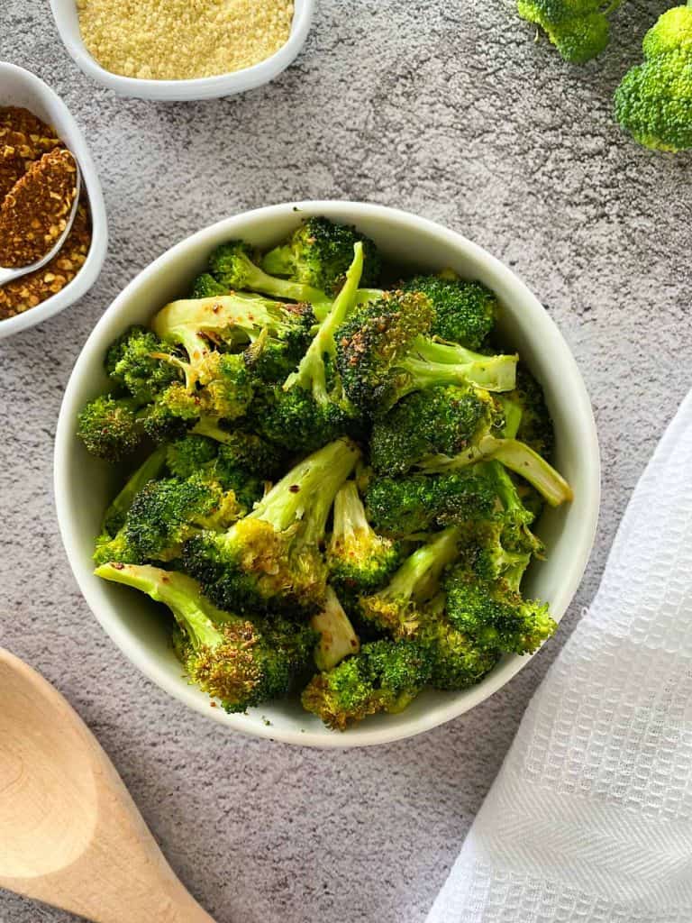 Air Fryer Broccoli w/ Oil Free Option This Healthy Kitchen