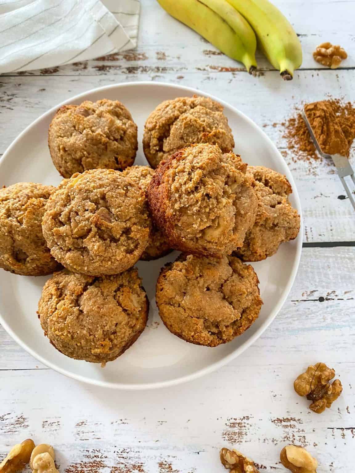 Banana Almond Flour Muffins [Super Moist!] This Healthy Kitchen
