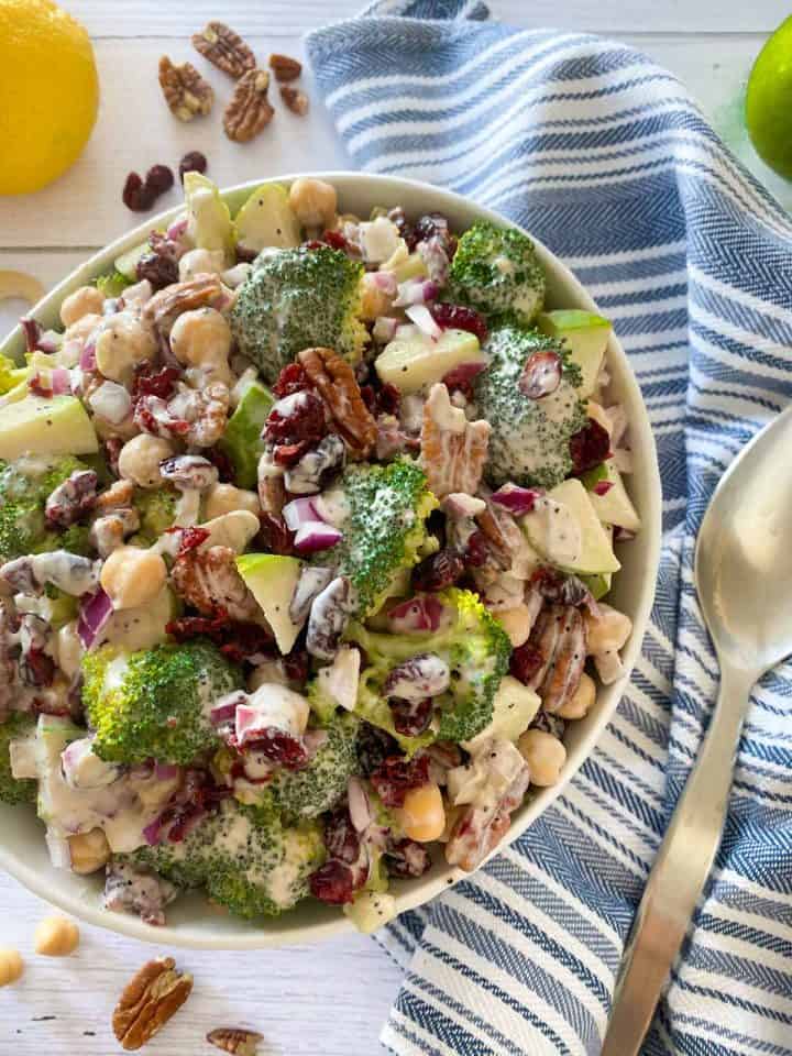 Cranberry Broccoli Salad w/ Poppy Seed Dressing This Healthy Kitchen