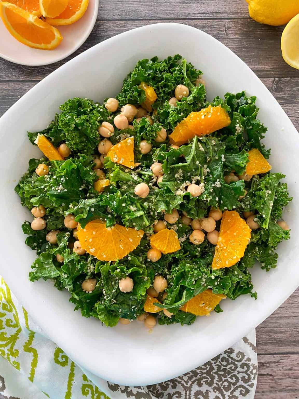 Orange Kale Salad w/ Citrus Vinaigrette This Healthy Kitchen