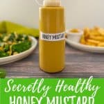 vegan honey mustard PIN with text overlay.