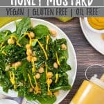 vegan honey mustard PIN with text overlay.