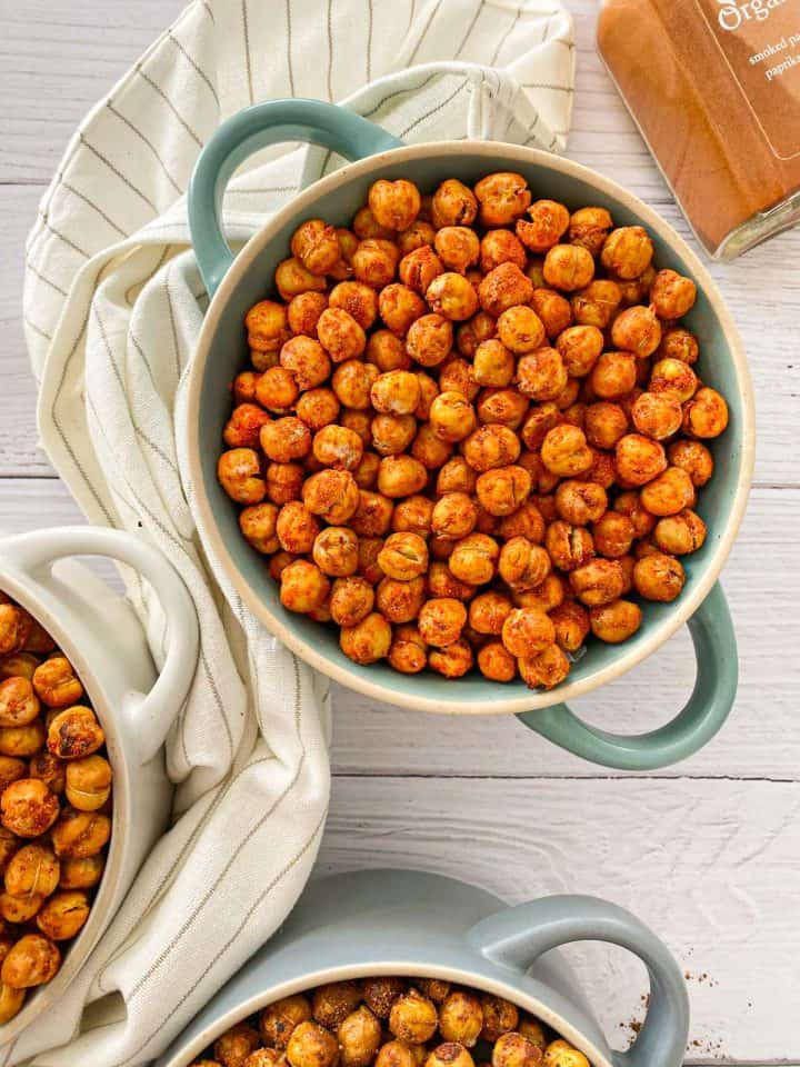 Oil Free Air Fryer Chickpeas [Five Flavours] This Healthy Kitchen