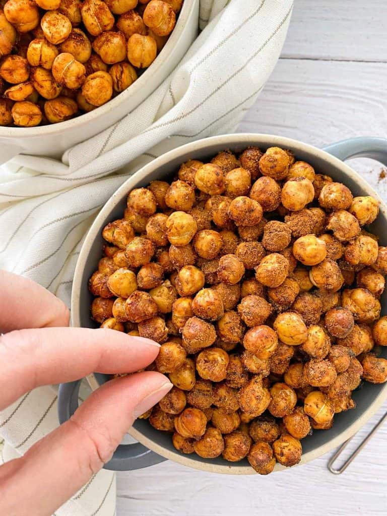 Oil Free Air Fryer Chickpeas [Five Flavours] This Healthy Kitchen