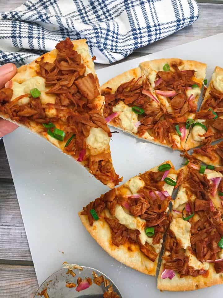 BBQ Jackfruit Pizza [Vegan] This Healthy Kitchen