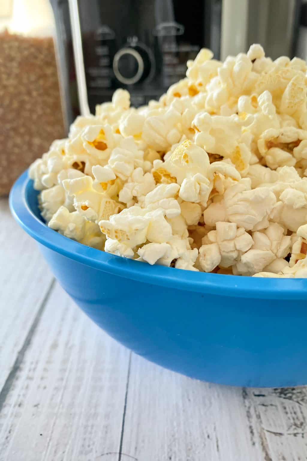 Healthy Air Fryer Popcorn [Oil Free] This Healthy Kitchen