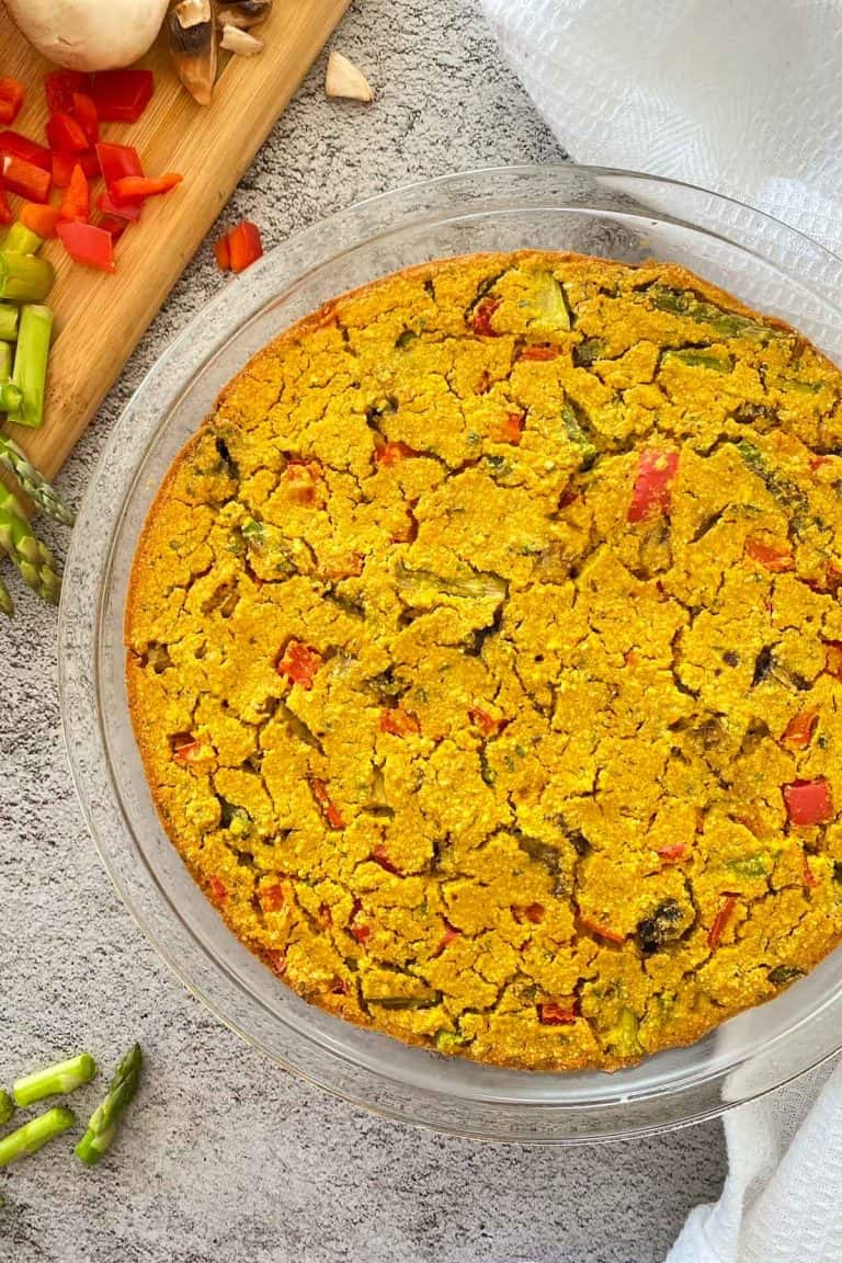 Asparagus Vegan Frittata [Oil Free] This Healthy Kitchen
