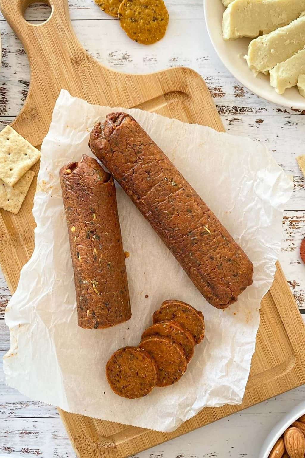 Spicy Vegan Salami This Healthy Kitchen