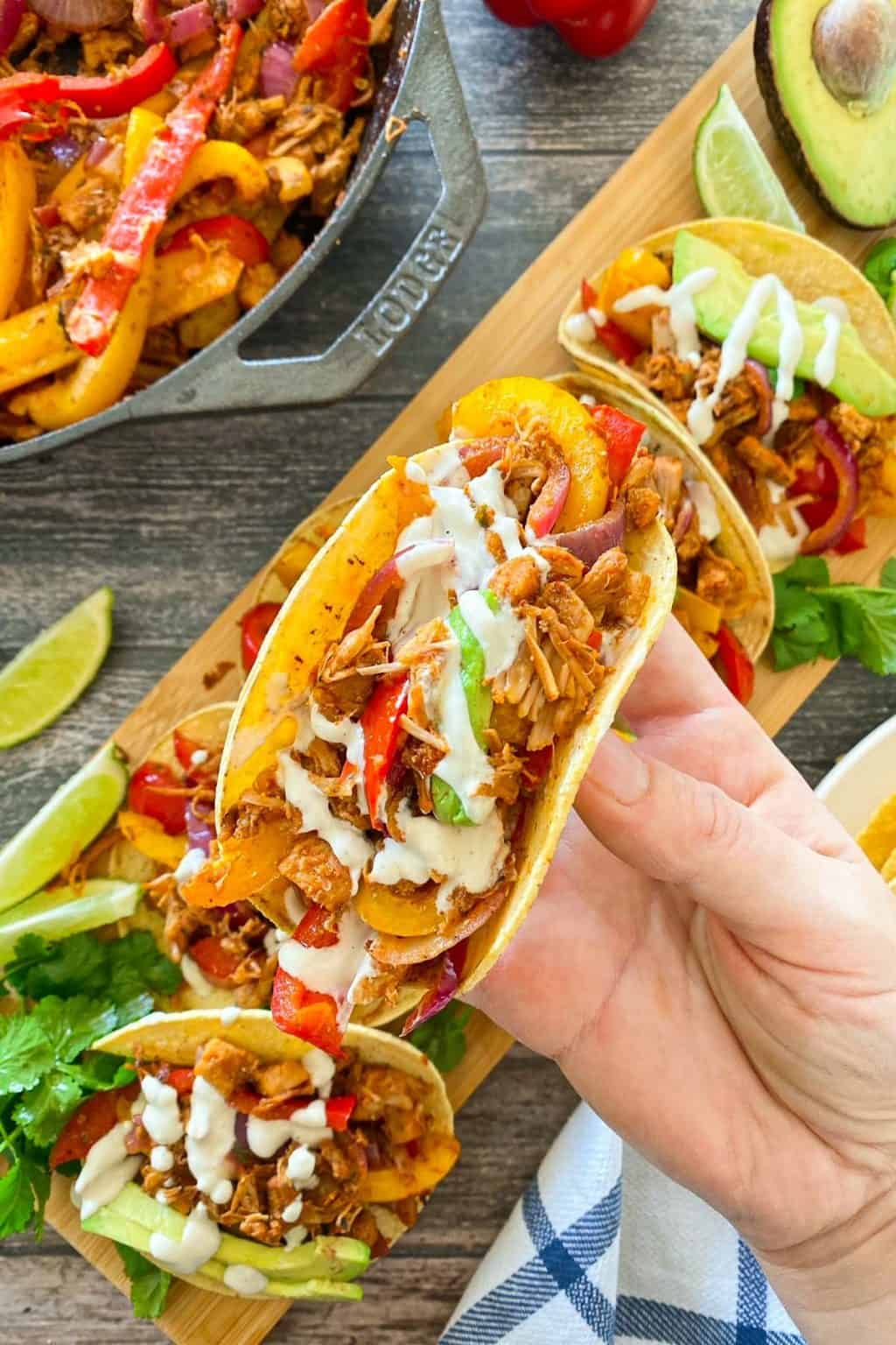 Quick + Easy Jackfruit Fajitas This Healthy Kitchen