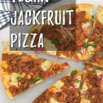 jackfruit pizza PIN with text overlay.