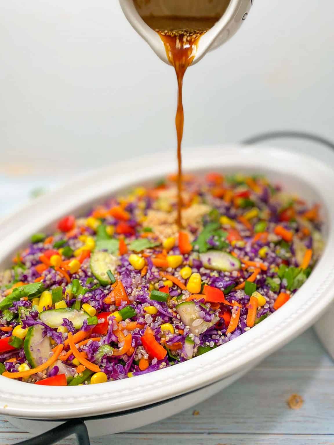 Cabbage Quinoa Salad w/ Oil Free Dressing This Healthy Kitchen