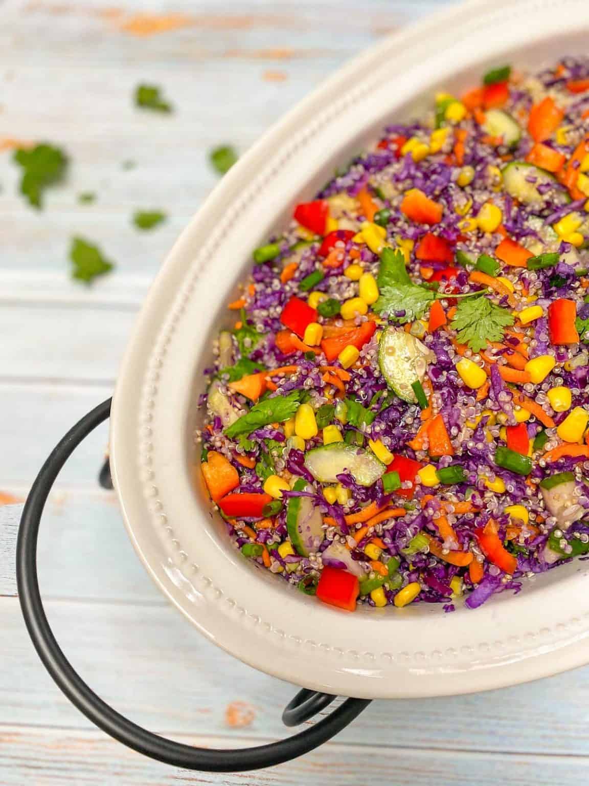 Cabbage Quinoa Salad w/ Oil Free Dressing This Healthy Kitchen