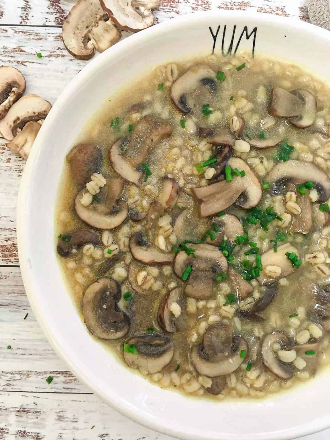 Mushroom Barley Soup [Instant Pot or Stove Top] This Healthy Kitchen