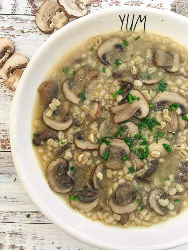 Mushroom Barley Soup [Instant Pot or Stove Top] This Healthy Kitchen