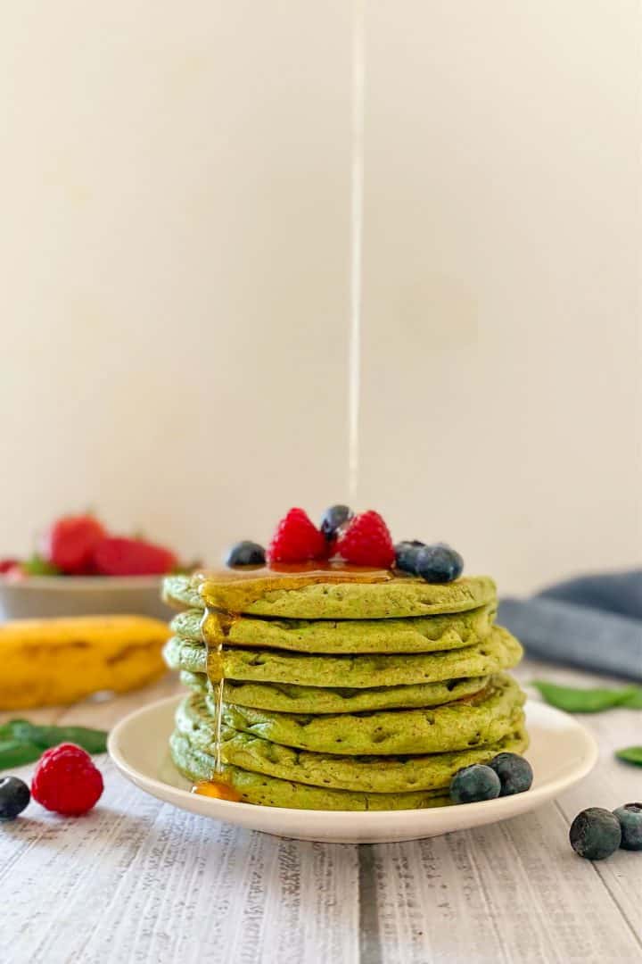 Blender Spinach Banana Pancakes This Healthy Kitchen