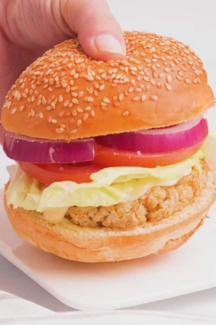 Vegan Chicken Burgers [GF + Oil Free] This Healthy Kitchen