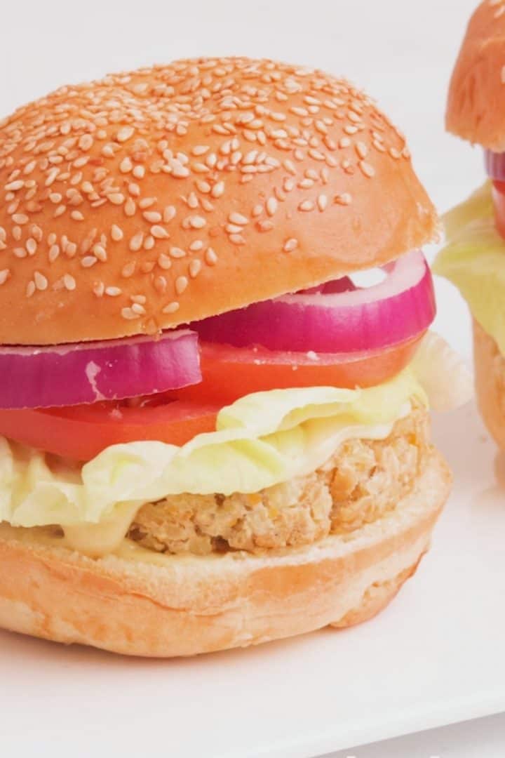 Vegan Chicken Burgers [GF + Oil Free] This Healthy Kitchen