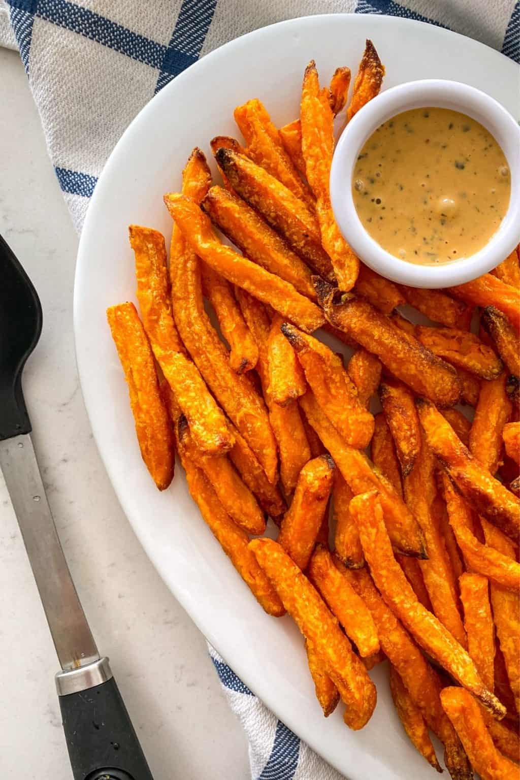 Air Fryer Frozen Sweet Potato Fries This Healthy Kitchen