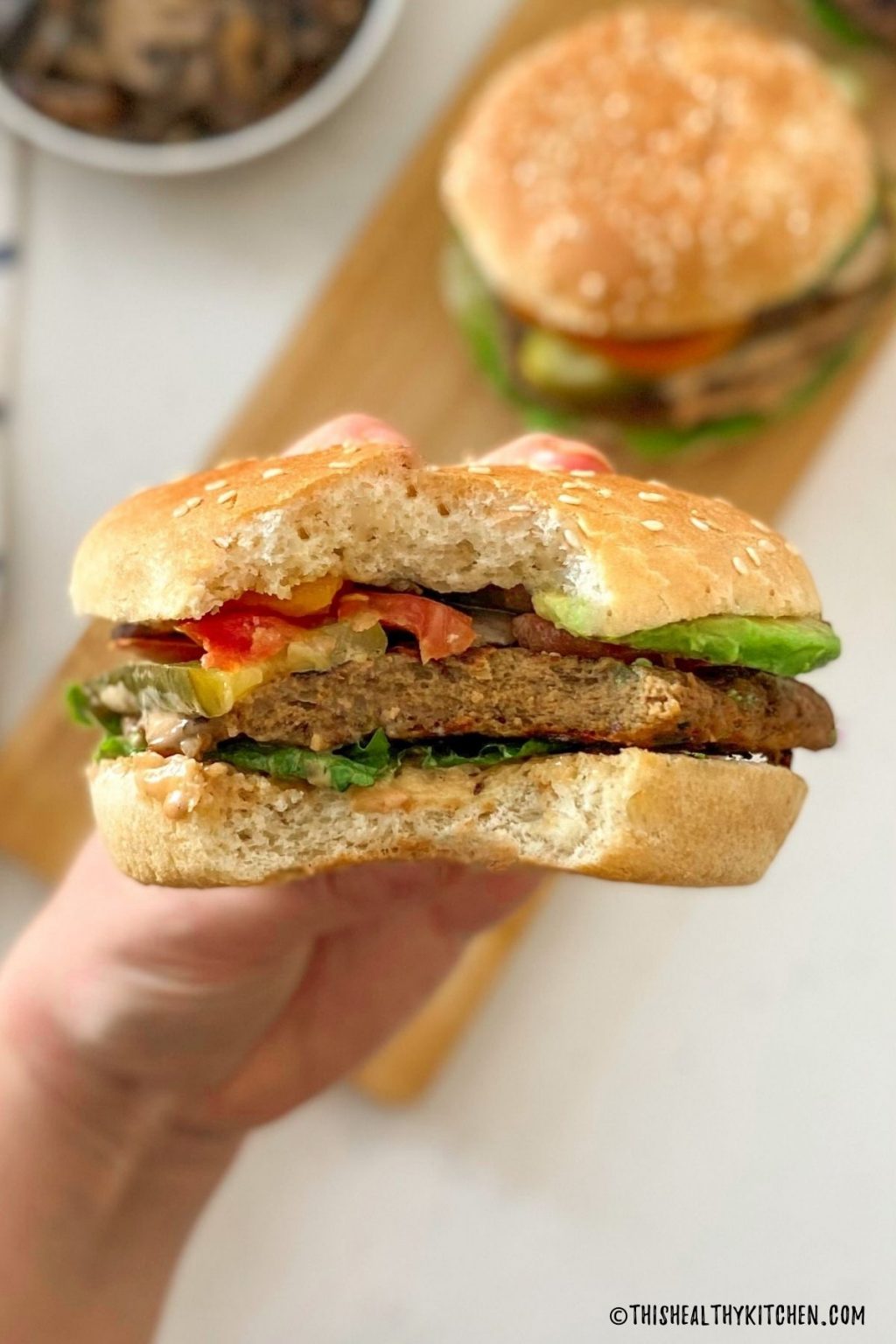 The Best Vegan Grillable Seitan Burger This Healthy Kitchen