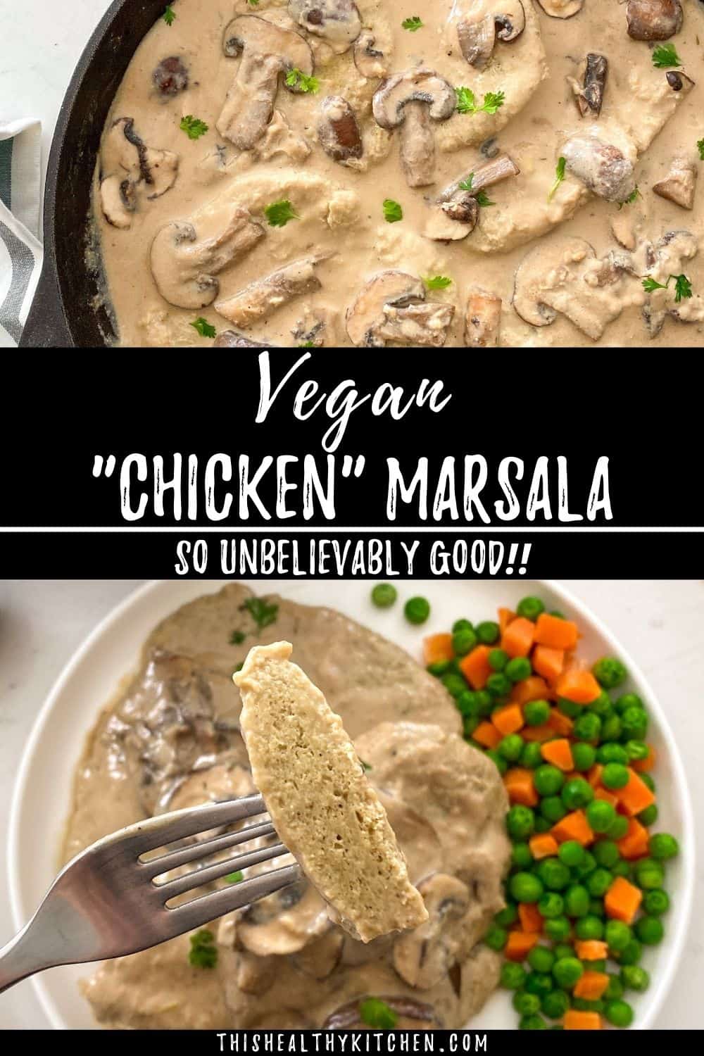 Seitan Chicken Marsala [Vegan Chicken] This Healthy Kitchen