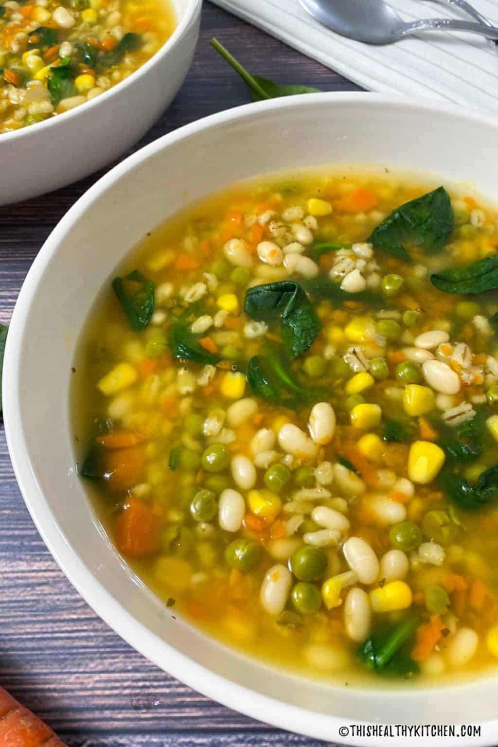 Vegetable Barley Soup with Beans This Healthy Kitchen
