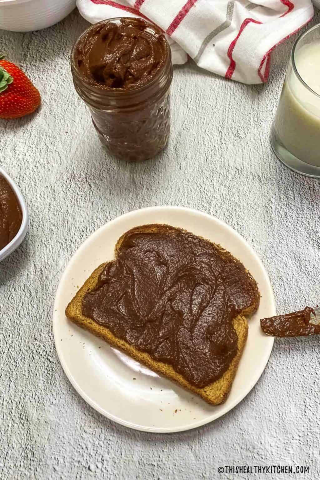 Healthy Nutella Recipe [No Oil or Sugar] This Healthy Kitchen