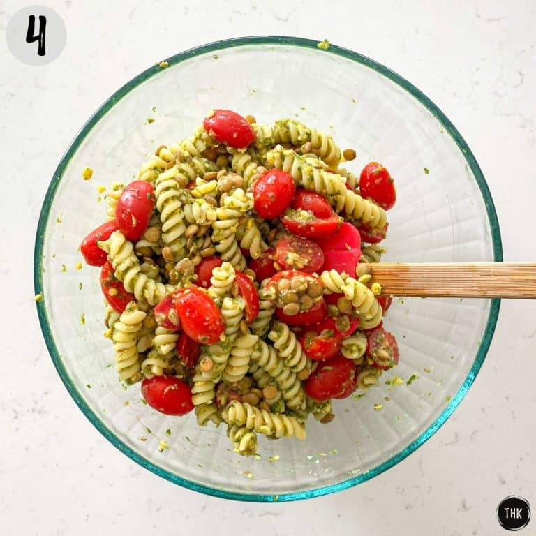 Lentil Pesto Pasta Salad This Healthy Kitchen