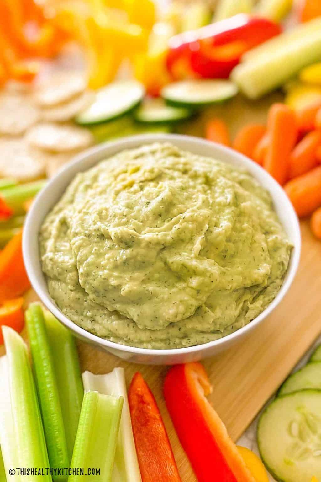 Dill Pickle Hummus w/ White Beans This Healthy Kitchen