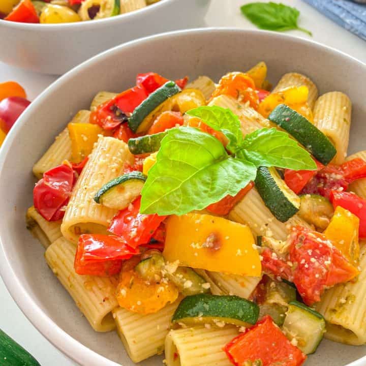 Pesto Pasta with Veggies This Healthy Kitchen