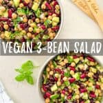 vegan bean salad pin.