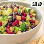 vegan bean salad pin.