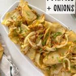 Air fryer potatoes and onions PIN.