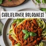Cauliflower bolognese sauce PIN.